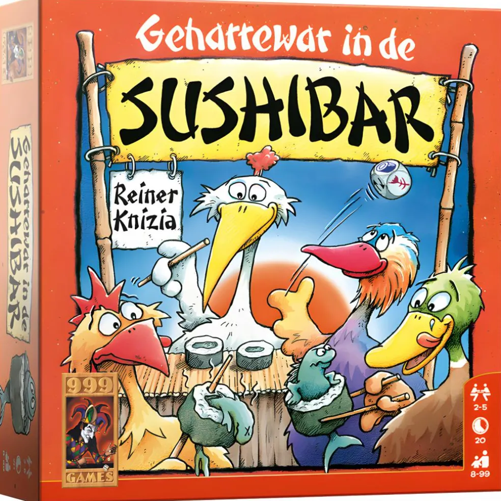 999 Games Geharrewar in de Sushibar dobbelspel