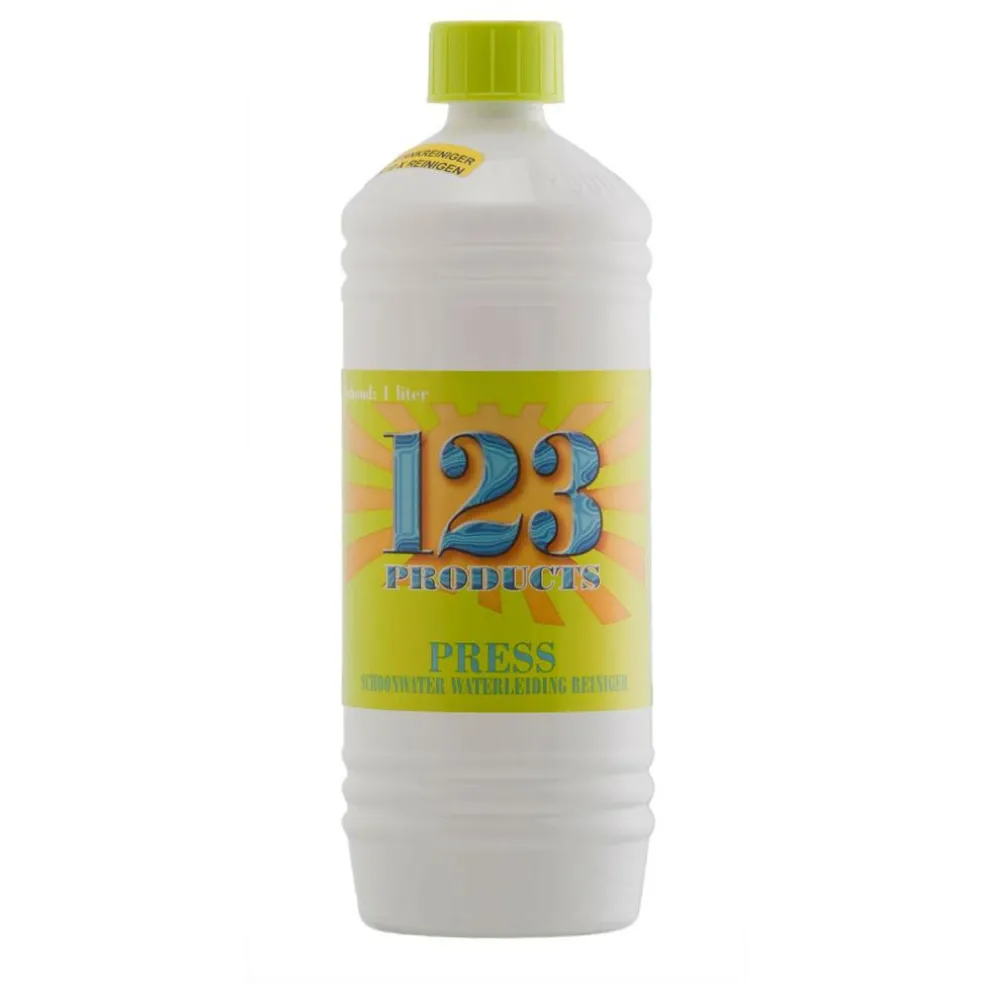 123 Products Press schoonwatertank en -leiding reiniger 1 liter