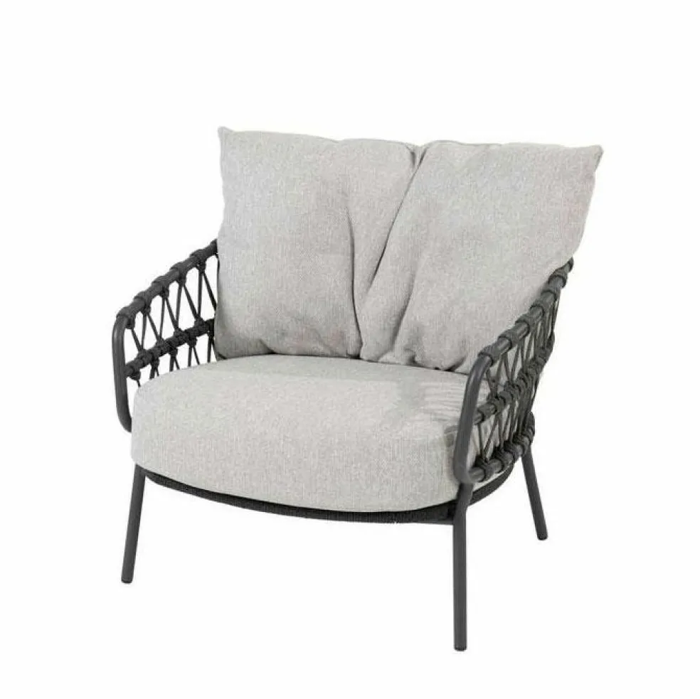 4 Seasons Outdoor Calpi loungestoel anthracite zwart