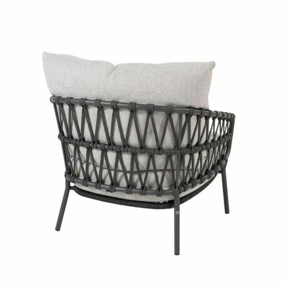 4 Seasons Outdoor Calpi loungestoel anthracite zwart