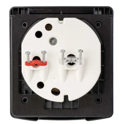 ABL 12V en TV wanduitvoerdoos zwart