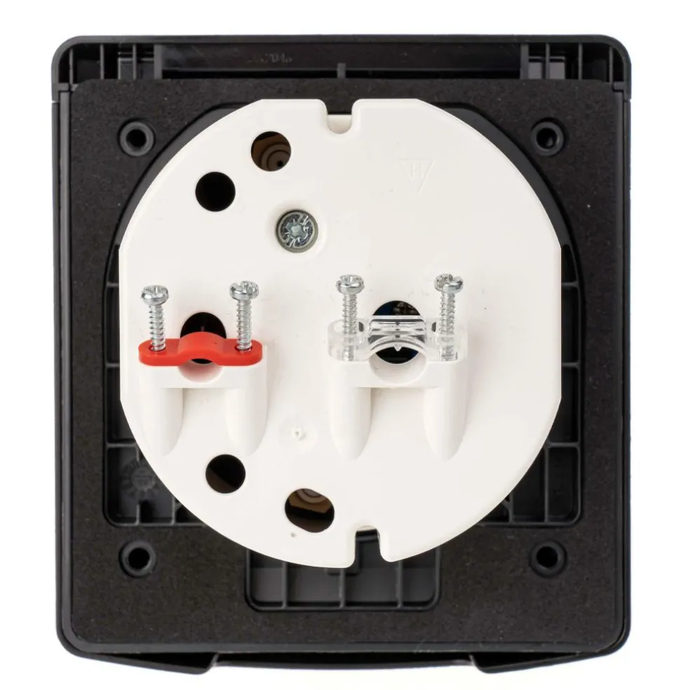 ABL 12V en TV wanduitvoerdoos zwart