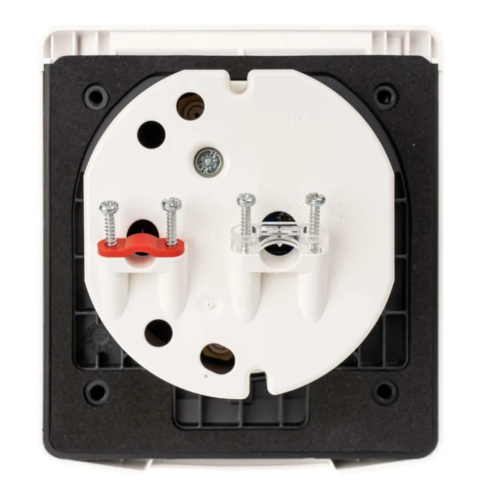 ABL 12V en TV wanduitvoerdoos wit