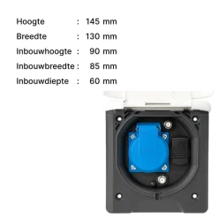 ABL 12V en TV wanduitvoerdoos wit