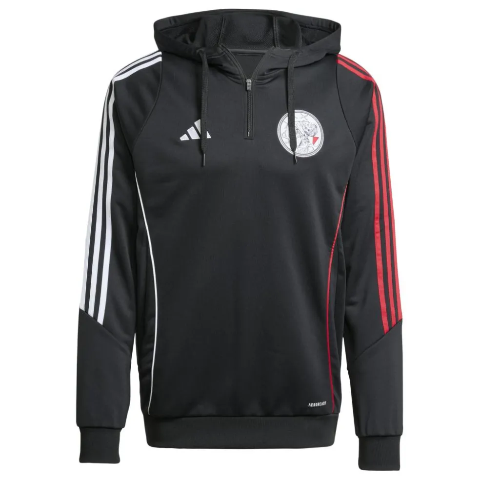 Adidas Ajax Tiro 24 hoodie heren black white bold red