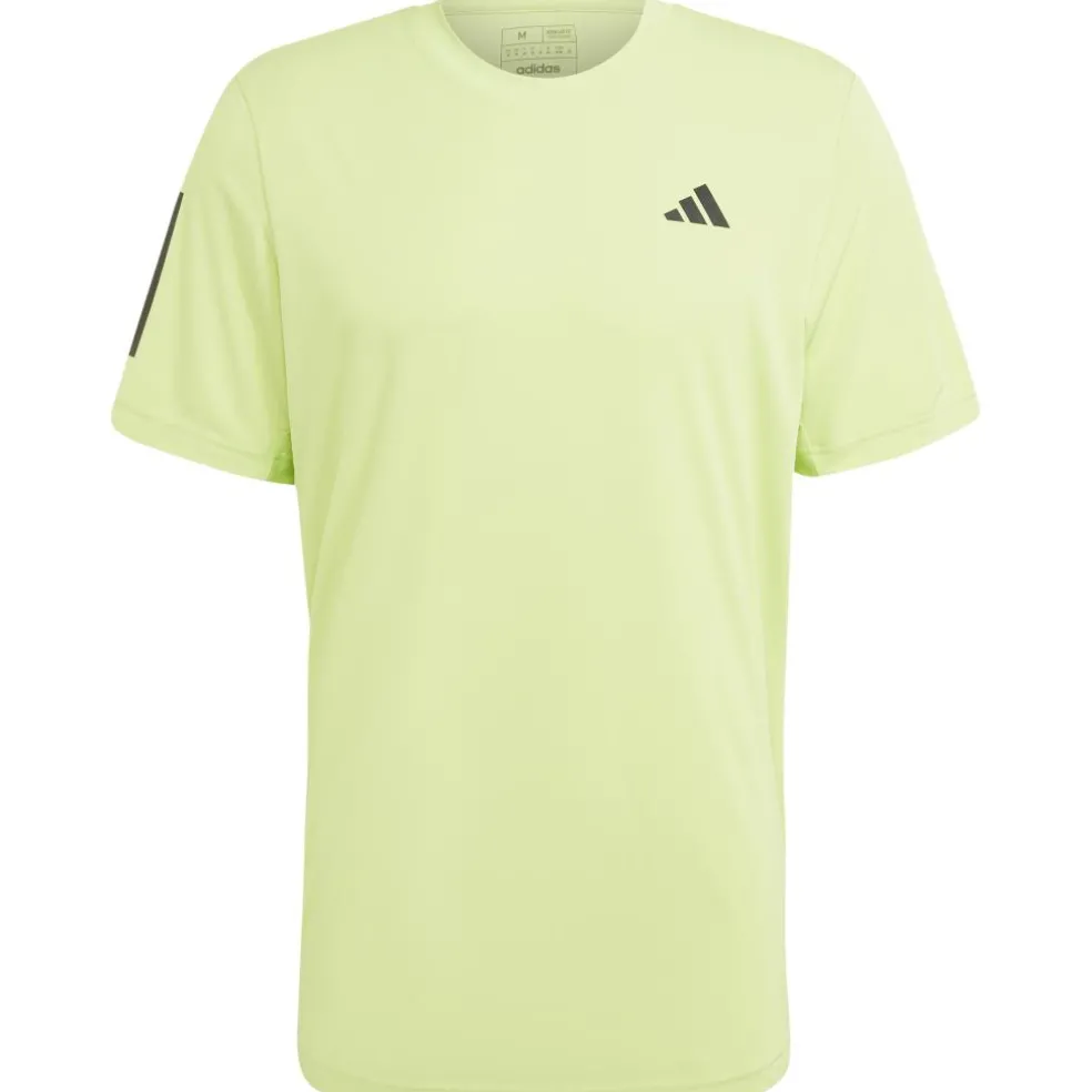 Adidas Club 3-Stripes tennisshirt heren pulse lime