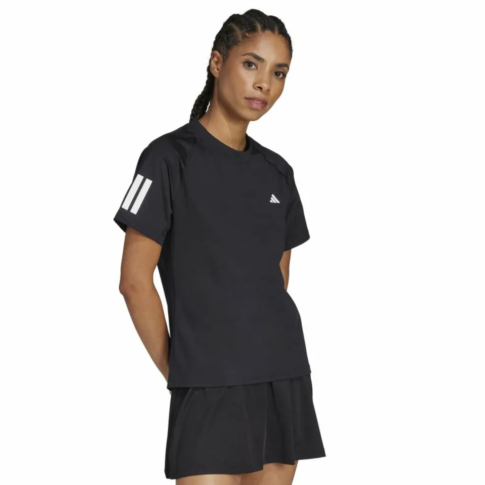 Adidas Club 3-stripes tennisshirt dames black
