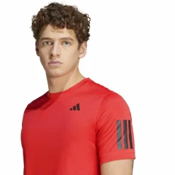 Adidas Club 3-stripes tennisshirt heren semi lucid red