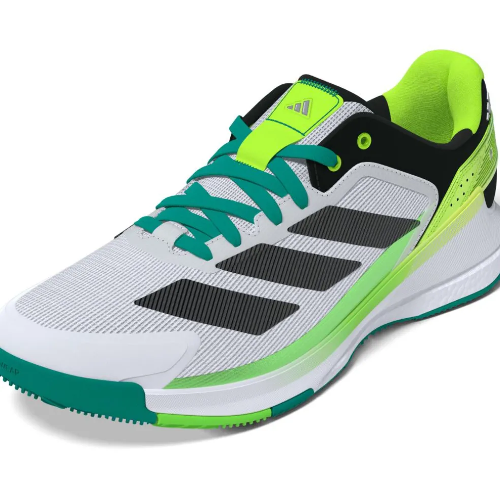 Adidas Crazyquick Boost padelschoenen heren cloud white core black lime burst