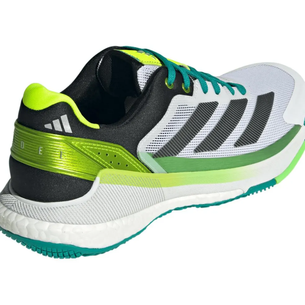 Adidas Crazyquick Boost padelschoenen heren cloud white core black lime burst