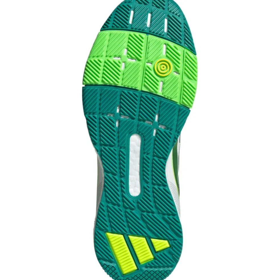 Adidas Crazyquick Boost padelschoenen heren cloud white core black lime burst