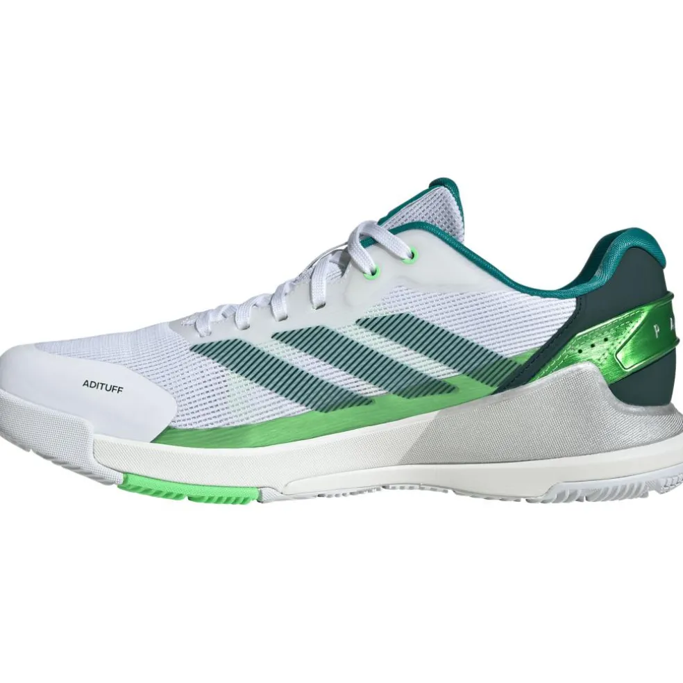 Adidas Crazyquick padelschoenen heren cloud white aurora ivy lime burst