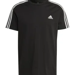 Adidas Essential Single Jersey 3-Stripes shirt heren black white