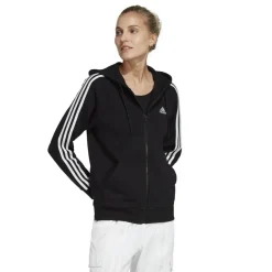 Adidas Essentials 3-Stripes French Terry vest dames black white