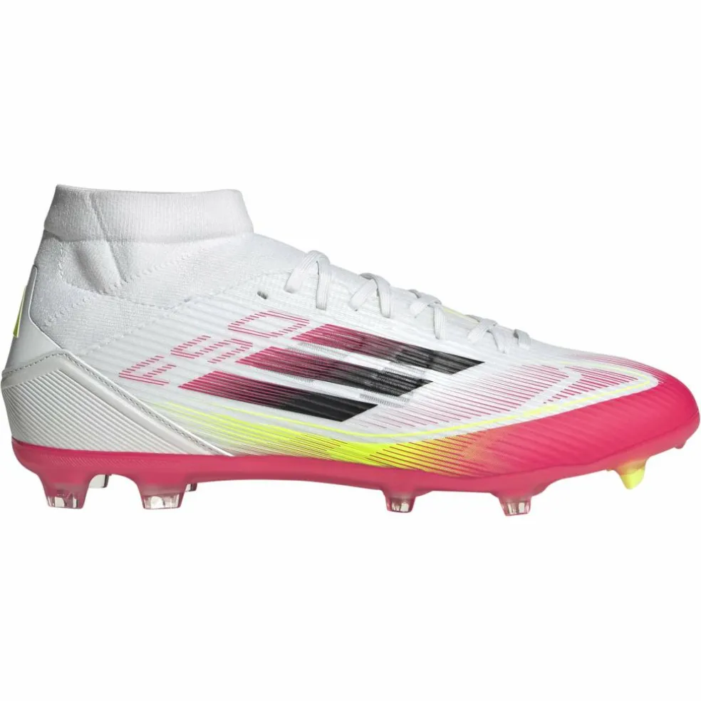 Adidas F50 League FG MG Mid voetbalschoenen heren cloud white core black solar yellow