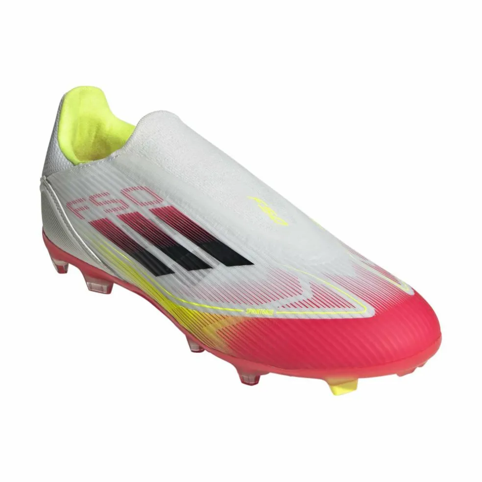 Adidas F50 League FG MG voetbalschoenen heren cloud white core black solar yellow