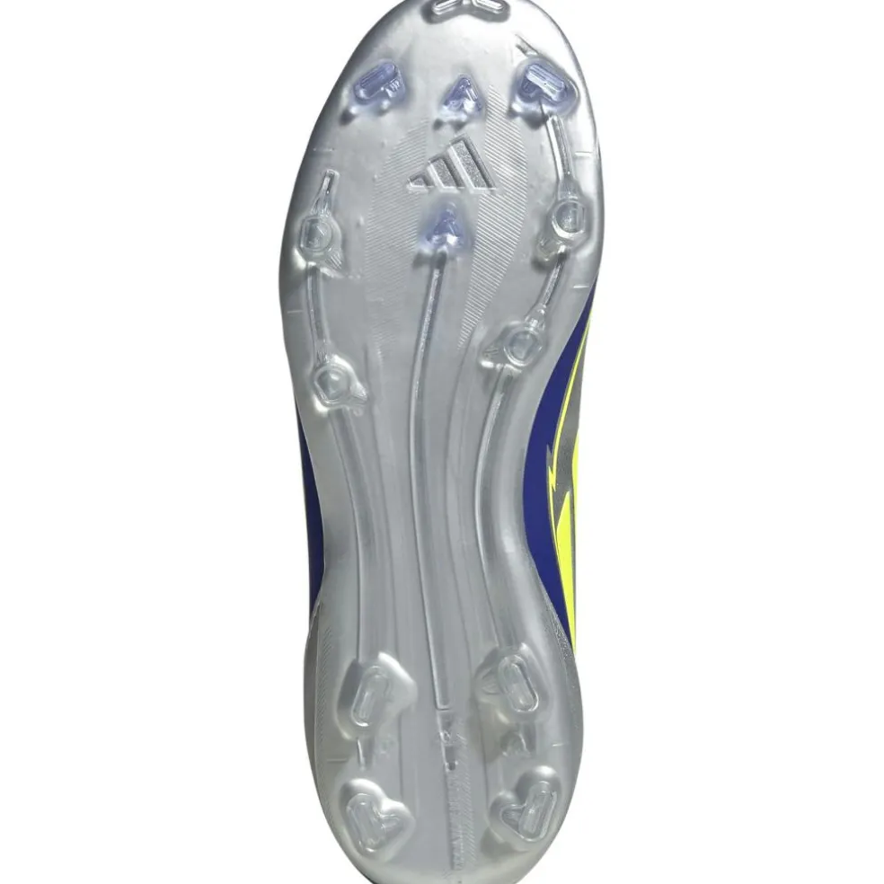 Adidas F50 League Messi FG MG voetbalschoenen junior silver metallic solar yellow lucid blue