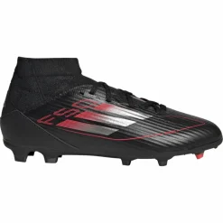 Adidas F50 League Mid FG MG voetbalschoenen junior core black iron metallic lucid red