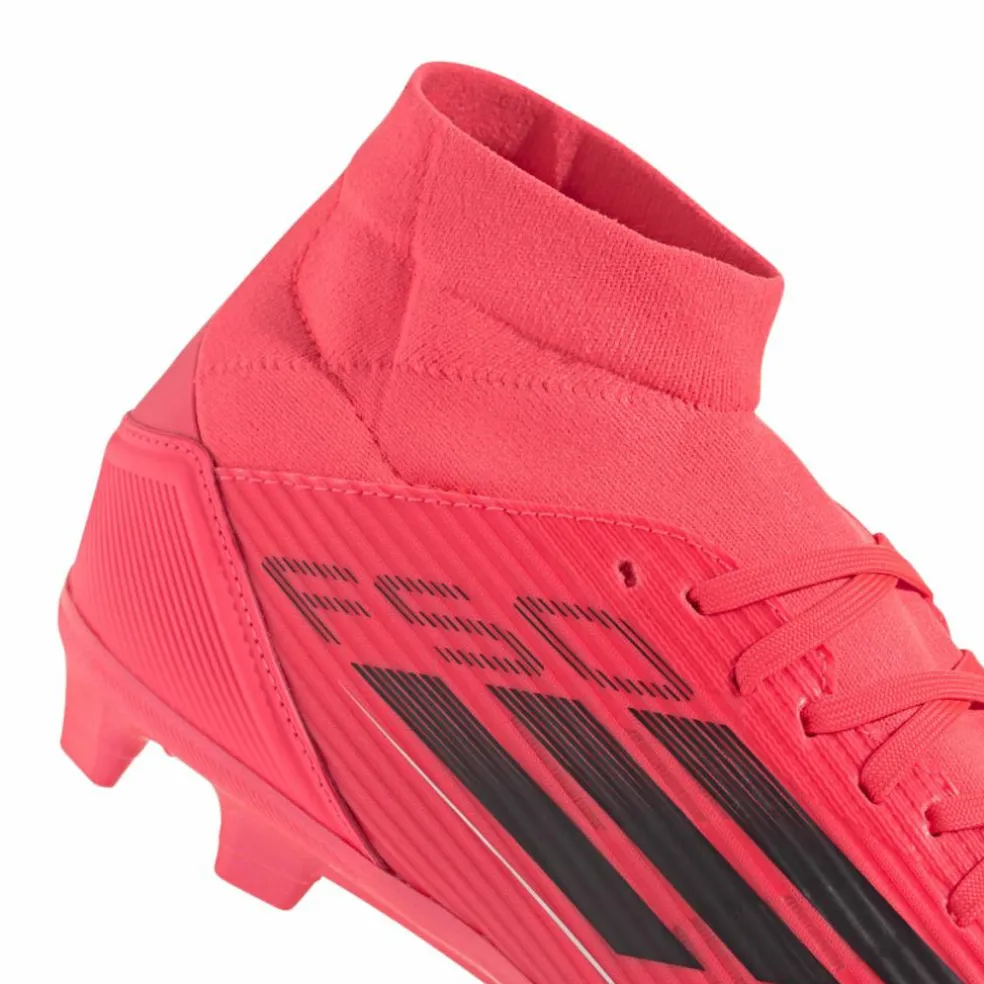 Adidas F50 League Mid-cut FG MG voetbalschoenen turbo aurora black platinum metallic