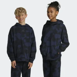 Adidas Future Icons Camo Printed hoodie junior legend ink black