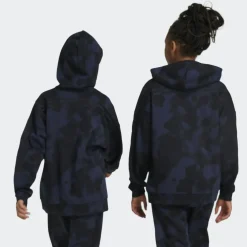 Adidas Future Icons Camo Printed hoodie junior legend ink black