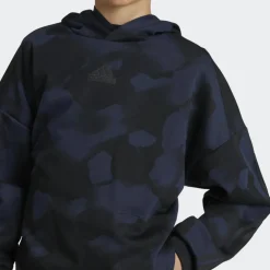 Adidas Future Icons Camo Printed hoodie junior legend ink black