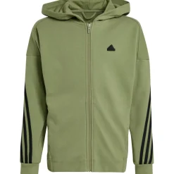 Adidas Future Icons 3-Stripes trainingsjack junior tent green black