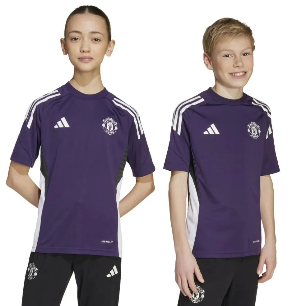Adidas Manchester United voetbalshirt junior aurora plum