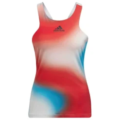 Adidas Mel Y tennis tanktop dames white vived red sky rush