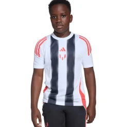 Adidas Messi voetbalshirt junior white semi lucid red