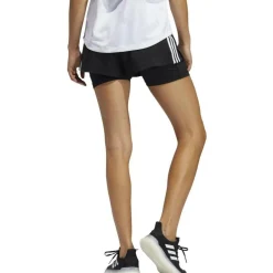 Adidas Pacer 3-Stripes 2-in-1 short dames black