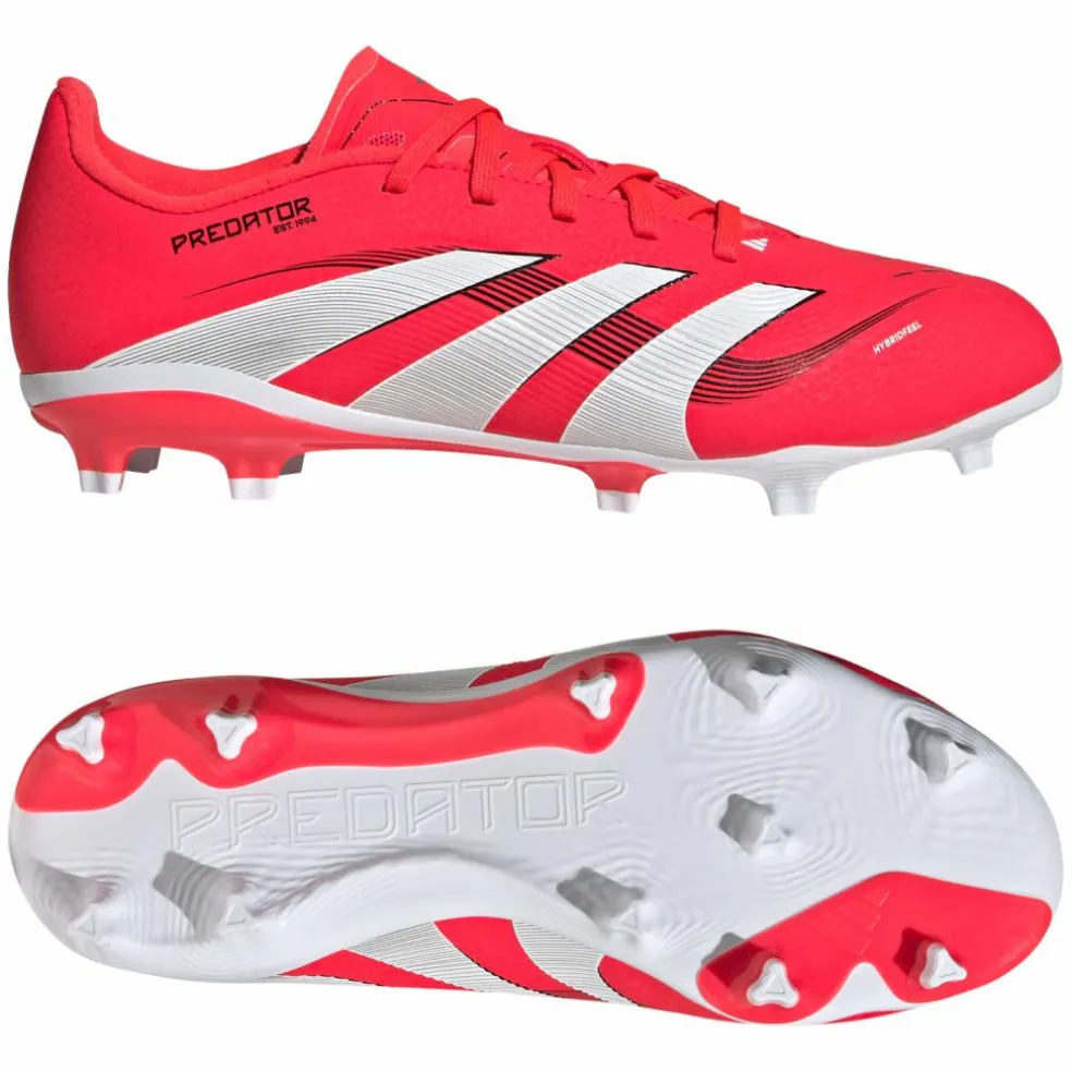 Adidas Predator League FG MG voetbalschoenen junior lucid red cloud white core black