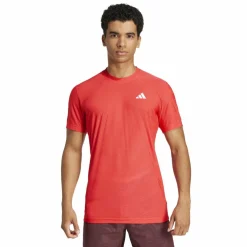 Adidas Pro FreeLift tennisshirt heren semi lucid red