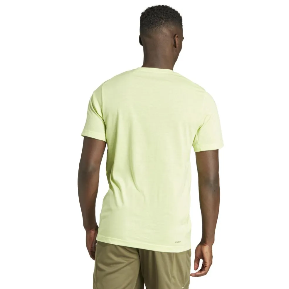 Adidas Train Essentials Seasonal shirt heren pulse lime silver pebble