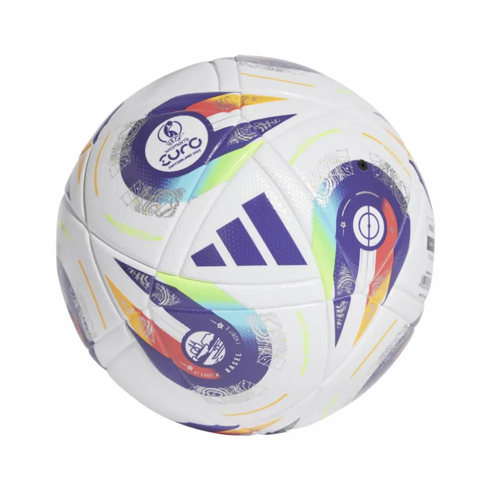 Adidas Women's Euro25 LGE voetbal white pantone lucid lemon