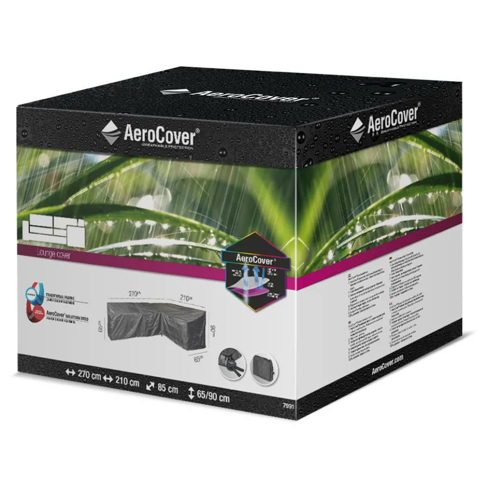 Aerocover Loungesethoes hoekset L-vorm rechts 270 x 210 x 85 x 65 antraciet