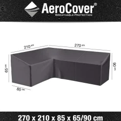 Aerocover Loungesethoes hoekset L-vorm links 270 x 210 x 85 antraciet