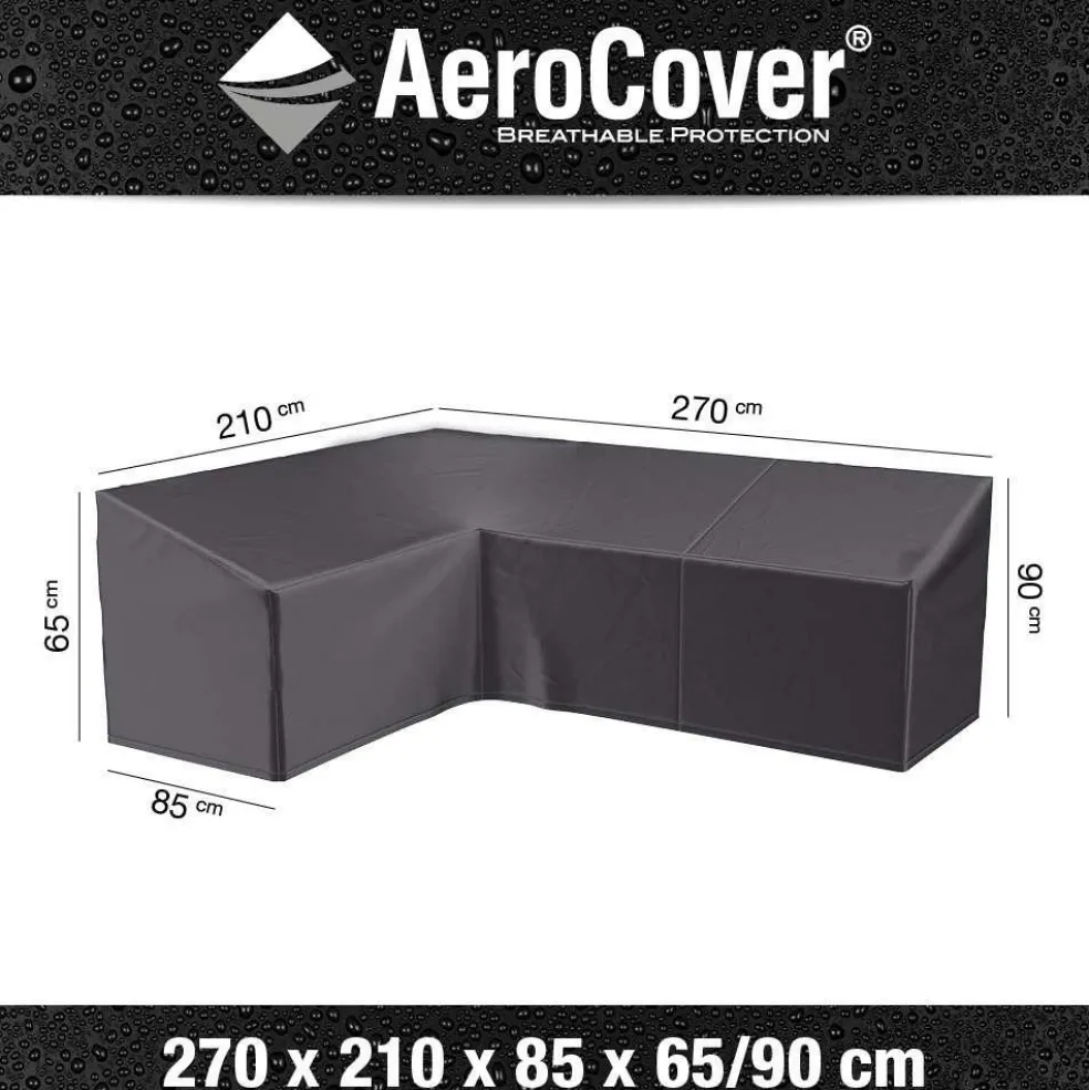 Aerocover Loungesethoes hoekset L-vorm links 270 x 210 x 85 antraciet