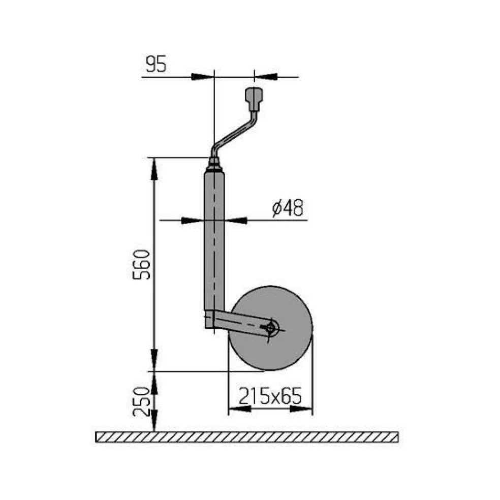 Al-Ko Plus neuswiel met kunststof velg