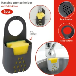 Alpina Hangende sponshouder 2 kleuren assorti