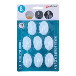 Alpina Zelfklevende Haken 4-6-8 stuks assorti