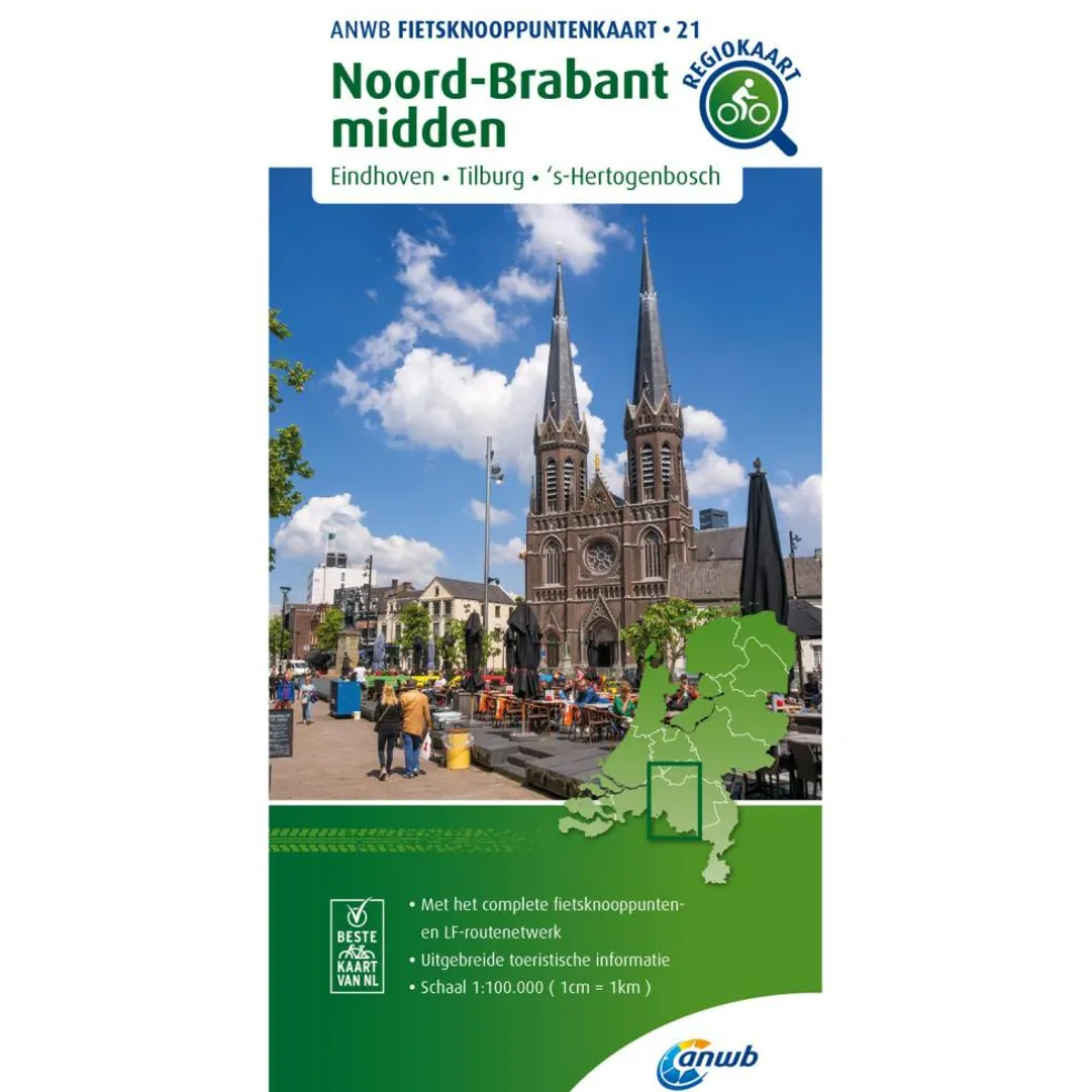 ANWB Knooppunten 21 Noord-Brabant Midden fietskaart