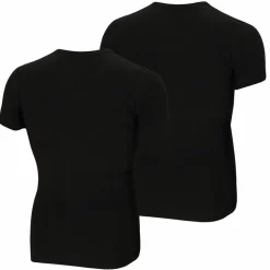 Apollo Bamboo O-hals shirt heren black 2-pack