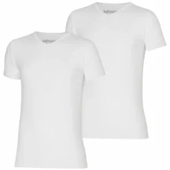 Apollo Bamboo V-hals shirt heren white 2-pack