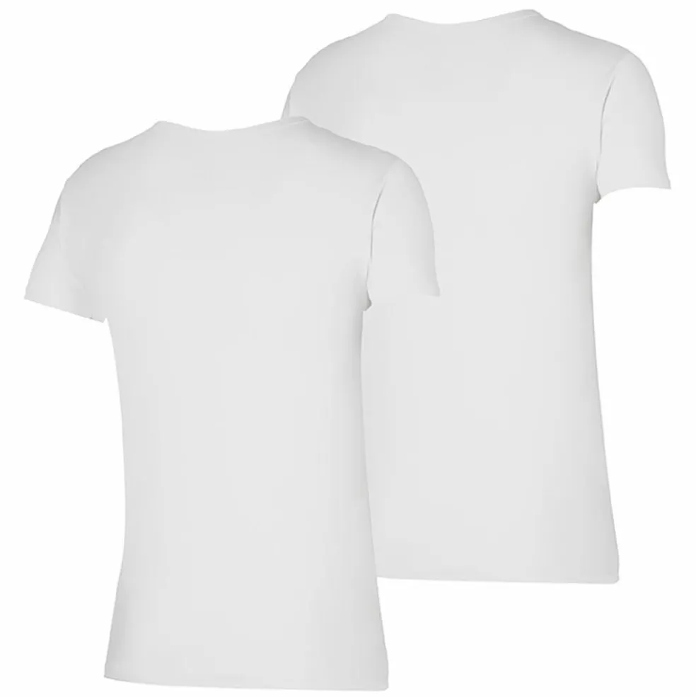 Apollo Bamboo V-hals shirt heren white 2-pack