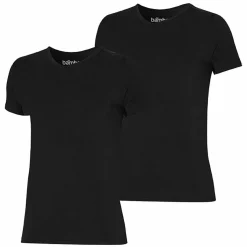 Apollo Bamboo V-hals shirt heren black 2-pack