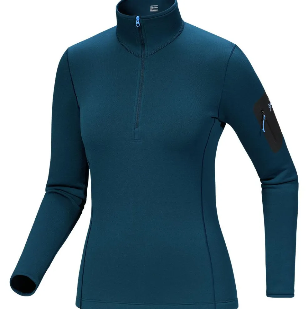 Arc'teryx Kyanite Baselayer Zip Neck shirt dames midnight frost