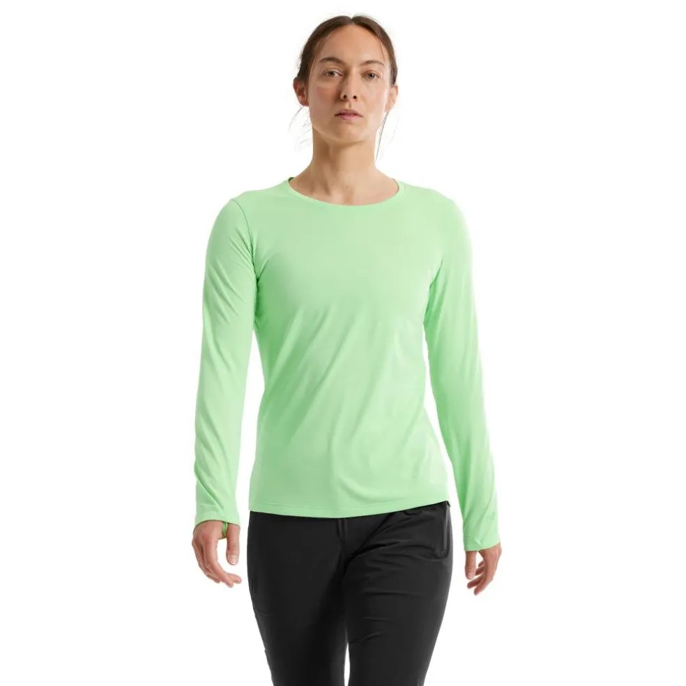 Arc'teryx Taema Crew Neck LS shirt dames phosphorescent heather