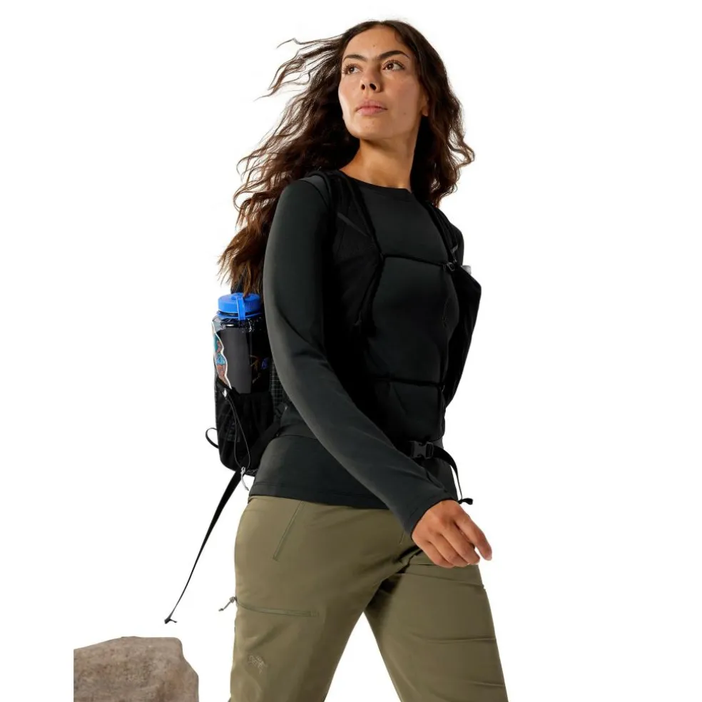 Arc'teryx Taema Thermal Crew Neck shirt dames black heather