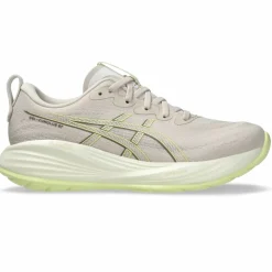 Asics Gel-Cumulus 27 hardloopschoenen dames mineral beige huddle yellow